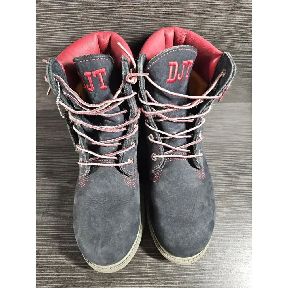 Timberland 6 inch Premium Boots DJT Trump Embroidered Mens 8 Lace Up